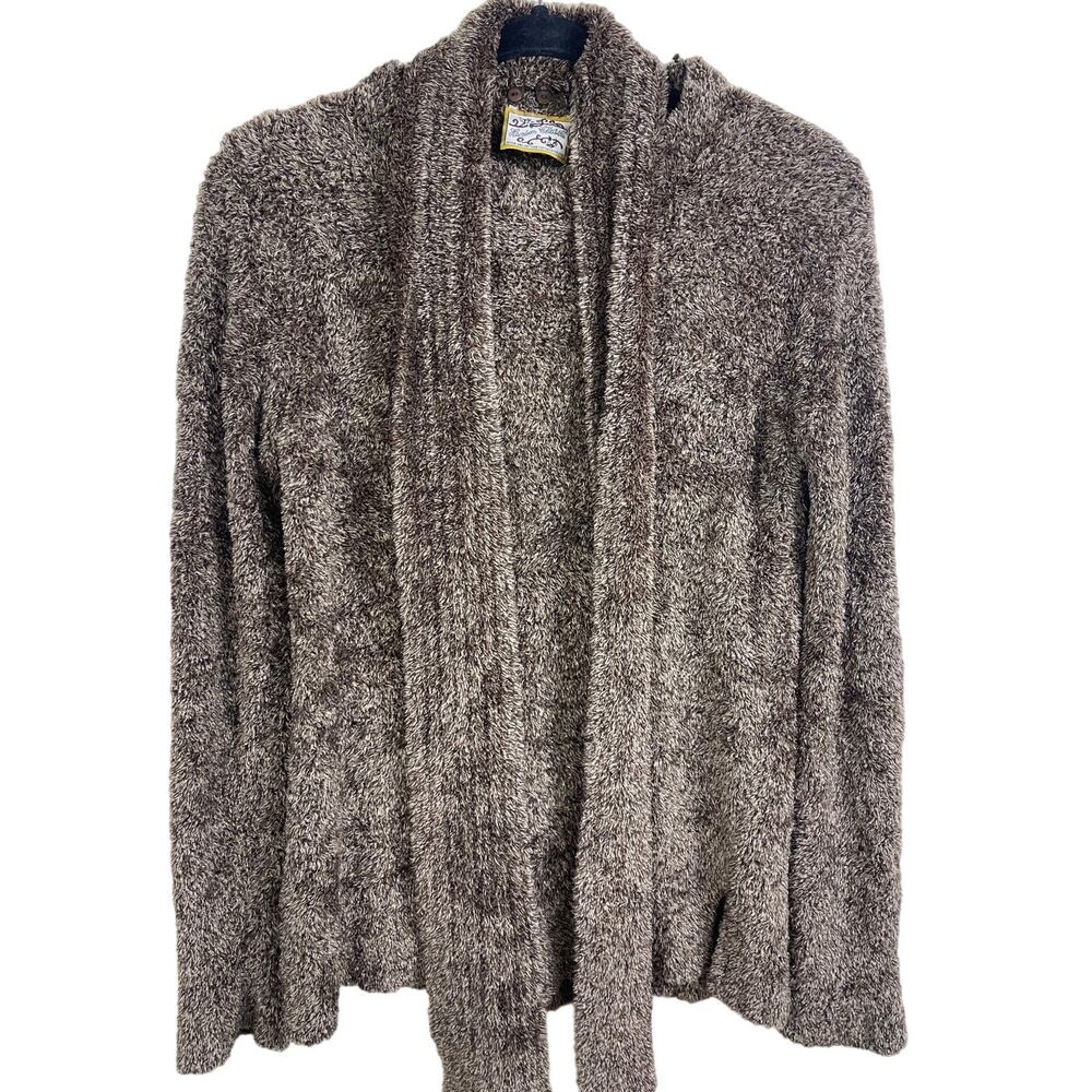Vintage Heirloom Collectibles Small Brown Fuzzy Sweater with Built In Scarf